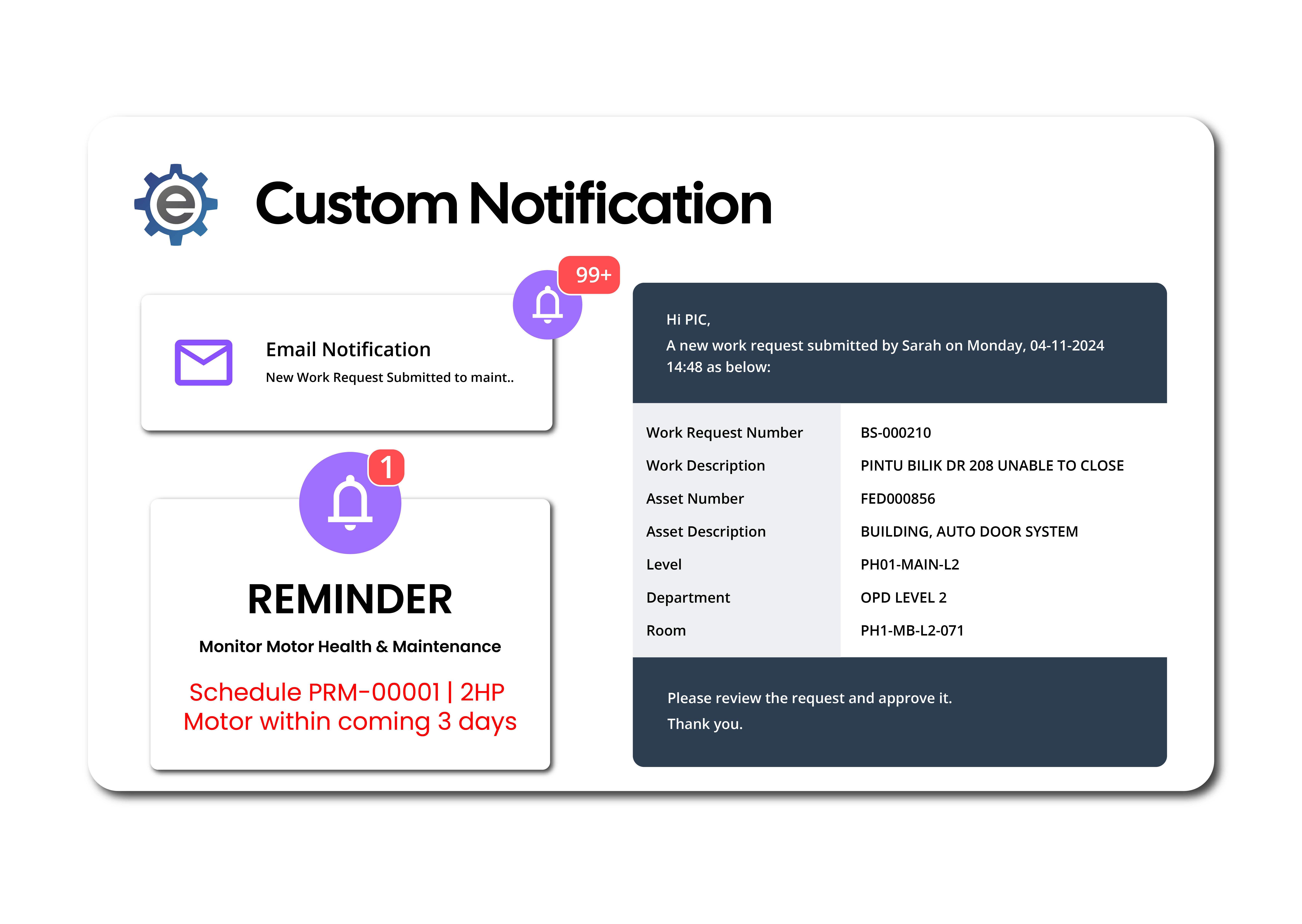 CMMS Preventive Maintenance Reminders